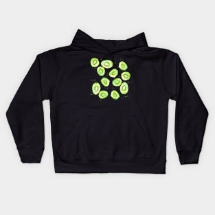 kiwi watercolor pattern Kids Hoodie